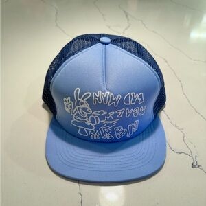 Real Bad Man Blue Graphic Trucker Hat
